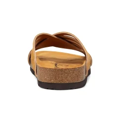 Clearance Earth Shoes Atlas Square Toe Slip-on Strappy Casual Sandals Brown