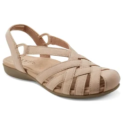 Discount Earth Shoes Berri Woven Casual Round Toe Slip-on Sandals Light Natural
