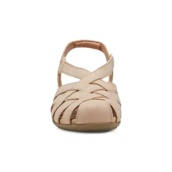 Discount Earth Shoes Berri Woven Casual Round Toe Slip-on Sandals Light Natural