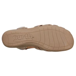 Clearance Earth Shoes Berri Woven Casual Round Toe Slip-on Sandals Gold