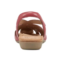 Online Earth Shoes Berri Woven Casual Round Toe Slip-on Sandals Medium Red