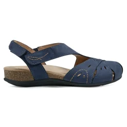 Earth Shoes Birdine Casual Round Toe Slip-on Sandals Dark Blue