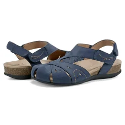 Earth Shoes Birdine Casual Round Toe Slip-on Sandals Dark Blue