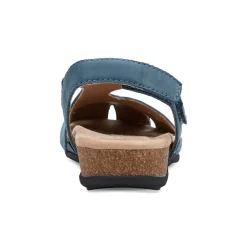Sale Earth Shoes Birdine Casual Round Toe Slip-on Sandals Medium Blue