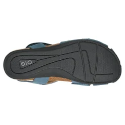 Sale Earth Shoes Birdine Casual Round Toe Slip-on Sandals Medium Blue