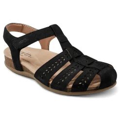 Discount Earth Shoes Birdy Casual Round Toe Slip-On Sandals Black