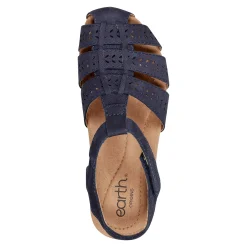 Online Earth Shoes Birdy Casual Round Toe Slip-On Sandals Dark Blue