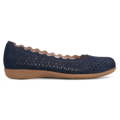 Online Earth Shoes Bria Round Toe Casual Slip-on Ballet Flats Dark Blue