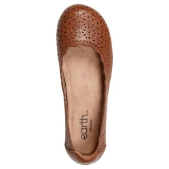 Best Earth Shoes Bria Round Toe Casual Slip-on Ballet Flats Medium Brown