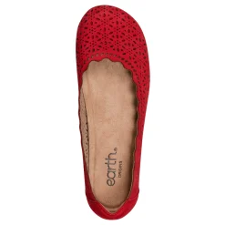 Online Earth Shoes Bria Round Toe Casual Slip-on Ballet Flats Medium Red