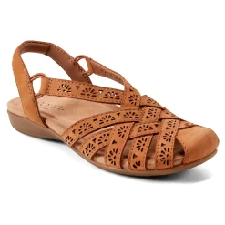 Online Earth Shoes Briel Round Toe Casual Slingback Flat Sandals Medium Natural