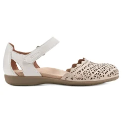Clearance Earth Shoes Bronnie Casual Slip-On Perforated Sandals Light Natural