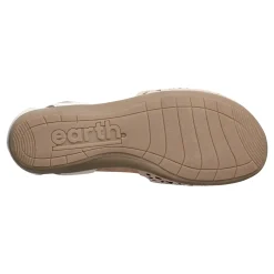 Clearance Earth Shoes Bronnie Casual Slip-On Perforated Sandals Light Natural