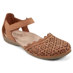 Clearance Earth Shoes Bronnie Casual Slip-On Perforated Sandals Medium Natural