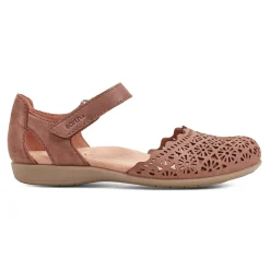 Discount Earth Shoes Bronnie Casual Slip-On Perforated Sandals Dark Brown