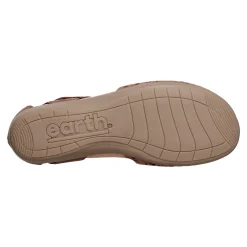 Discount Earth Shoes Bronnie Casual Slip-On Perforated Sandals Dark Brown