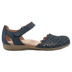 Clearance Earth Shoes Bronnie Casual Slip-On Perforated Sandals Navy
