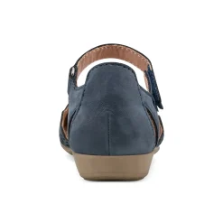 Clearance Earth Shoes Bronnie Casual Slip-On Perforated Sandals Navy