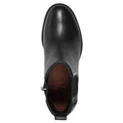 Discount Earth Shoes Cassi Ankle Booties Black Leather/Elastic