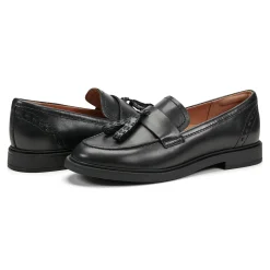 Best Earth Shoes Deeana Tassel Loafers Black Leather