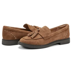New Earth Shoes Deeana Tassel Loafers Natural Suede