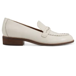 Hot Earth Shoes Edie Stacked Heel Casual Slip-on Loafers Ivory