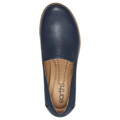 Online Earth Shoes Edna Round Toe Casual Slip-on Flat Loafers Dark Blue