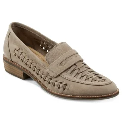 Online Earth Shoes Ella Round Toe Slip-on Casual Flat Loafers Taupe