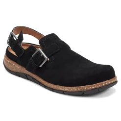 Hot Earth Shoes Elmonte Round Toe Slingback Clogs Black