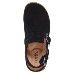 Hot Earth Shoes Elmonte Round Toe Slingback Clogs Black