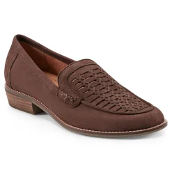 Best Earth Shoes Elona Casual Slip-on Round Toe Loafers Dark Brown