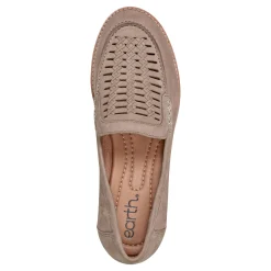Discount Earth Shoes Elona Casual Slip-on Round Toe Loafers Taupe