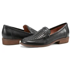 Discount Earth Shoes Elona Casual Slip-on Round Toe Loafers Black