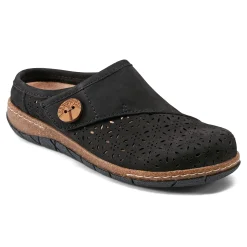 Earth Shoes Erinn Round Toe Casual Slip-on Flat Clogs Black
