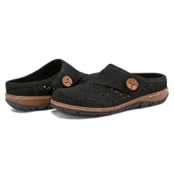 Earth Shoes Erinn Round Toe Casual Slip-on Flat Clogs Black