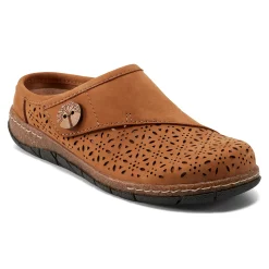 Earth Shoes Erinn Round Toe Casual Slip-on Flat Clogs Medium Natural