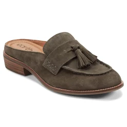 Online Earth Shoes Everett Casual Slip-on Round Toe Loafers Dark Green