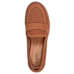 Online Earth Shoes Evvie Casual Slip-On Perforated Loafers Medium Natural