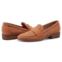 Online Earth Shoes Evvie Casual Slip-On Perforated Loafers Medium Natural