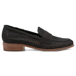 Discount Earth Shoes Evvie Casual Slip-On Perforated Loafers Black