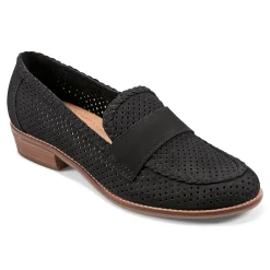 Discount Earth Shoes Evvie Casual Slip-On Perforated Loafers Black
