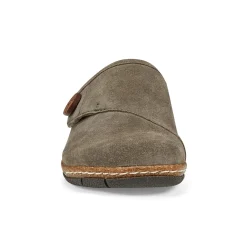 Outlet Earth Shoes Ezra Round Toe Casual Slip-on Flat Clogs Dark Green