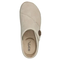 Earth Shoes Ezra Round Toe Casual Slip-on Flat Clogs Taupe