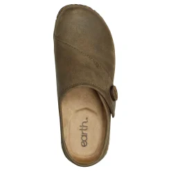 New Earth Shoes Ezra Round Toe Casual Slip-on Flat Clogs Green