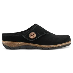 Clearance Earth Shoes Ezra Round Toe Casual Slip-on Flat Clogs Black