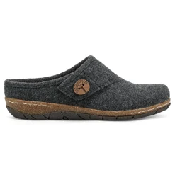 Outlet Earth Shoes Ezra Round Toe Casual Slip-on Flat Clogs Dark Gray