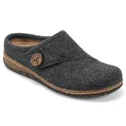 Outlet Earth Shoes Ezra Round Toe Casual Slip-on Flat Clogs Dark Gray