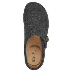 Outlet Earth Shoes Ezra Round Toe Casual Slip-on Flat Clogs Dark Gray