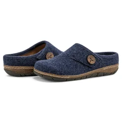 Online Earth Shoes Ezra Round Toe Casual Slip-on Flat Clogs Dark Blue