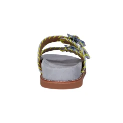 Discount Earth Shoes Fausto Round Toe Casual Flat Strappy Sandals Light Blue